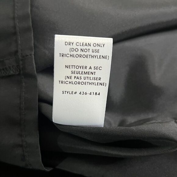 Nanette Lepore Dress‎ Sz 12 Fifi Ruffled Polka Dot Black Gray Shift Sheath - Picture 9 of 9